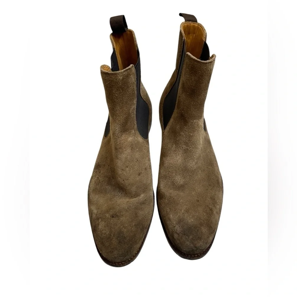 Men’s Beckett and Simonon Bolton Suede Chelsea Boots Size 9.5